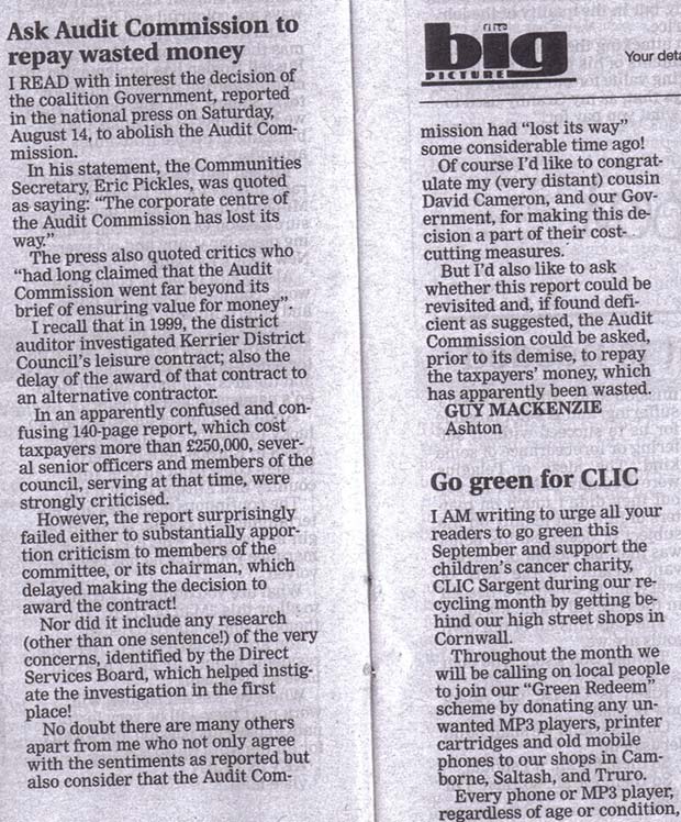 Ask Audit Commission to repay wasted money