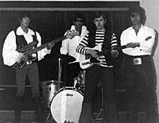 Johnny Kidd with the Pirates line up in 1966 - featuring Mick Stewart on guitar