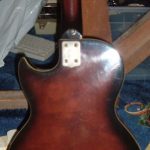 Back of the body of an unknown Les Paul-style electric guitar